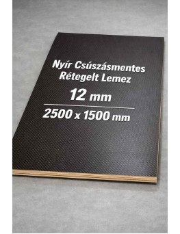 Nyír csúszásmentes rétegelt lemez 12 mm 2500x1500 mm