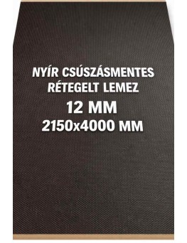 Nyír csúszásmentes rétegelt lemez 12 mm 4000x2150 mm