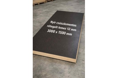 Nyír csúszásmentes rétegelt lemez 12 mm 3000x1500 mm