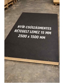 Nyír csúszásmentes rétegelt lemez 15 mm 2500x1500 mm