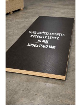 Nyír csúszásmentes rétegelt lemez 15 mm 3000x1500 mm