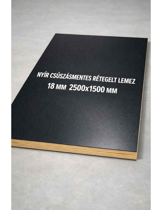 Nyír csúszásmentes rétegelt lemez 18 mm 2500x1500 mm Nyír csúszásmentes rétegelt lemez 18 mm 2500x1500 mm
