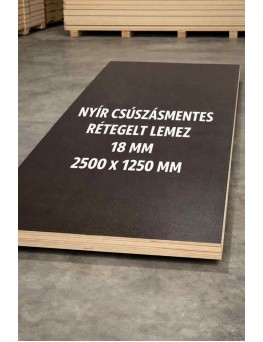 Nyír csúszásmentes rétegelt lemez 18 mm 2500x1250 mm