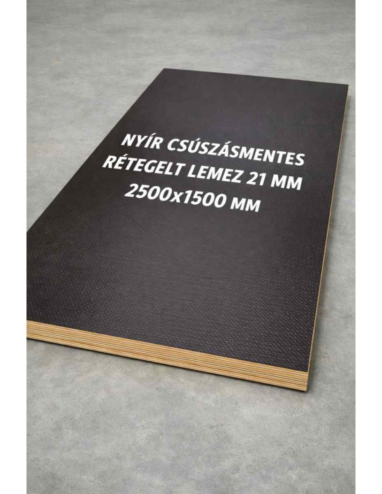 Nyír csúszásmentes rétegelt lemez 21 mm 2500x1500 mm Nyír csúszásmentes rétegelt lemez 21 mm 2500x1500 mm