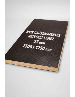 Nyír csúszásmentes rétegelt lemez 27 mm 2500x1250 mm