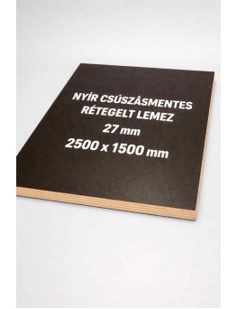Nyír csúszásmentes rétegelt lemez 27 mm 2500x1500 mm