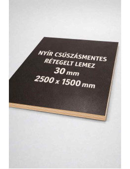 Nyír csúszásmentes rétegelt lemez 30 mm 2500x1500 mm