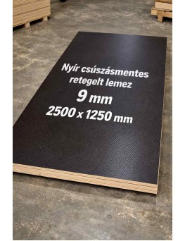 Nyír csúszásmentes rétegelt lemez 9 mm 2500x1250 mm 