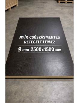 Nyír csúszásmentes rétegelt lemez 9 mm 2500x1500 mm 