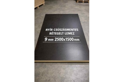 Nyír csúszásmentes rétegelt lemez 9 mm 2500x1500 mm 
